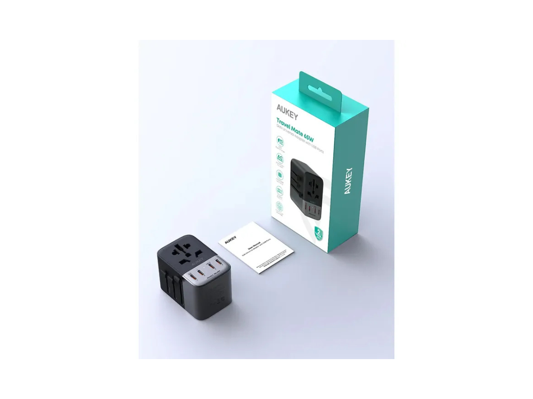 Buy Aukey PA-TA08A-GY 65W Travel Adapter 4C1A – Compact & Fast Charging in Qatar Buy Aukey PA-TA08A-GY 65W Travel Adapter 4C1A – Compact & Fast Charging in Qatar